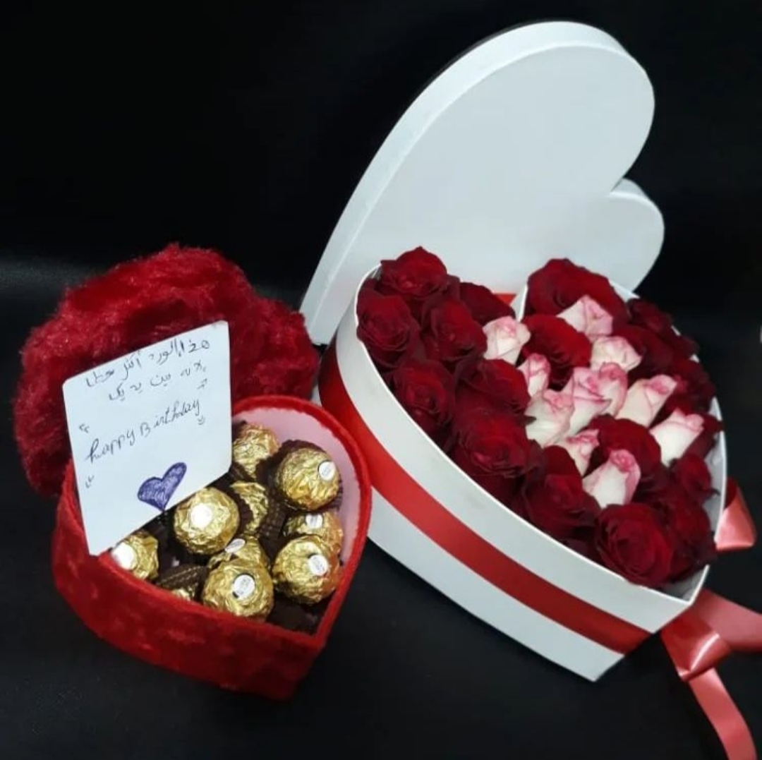 boite choclate and fleurs