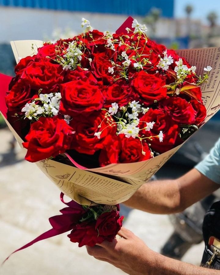 Bouquet de roses rouges