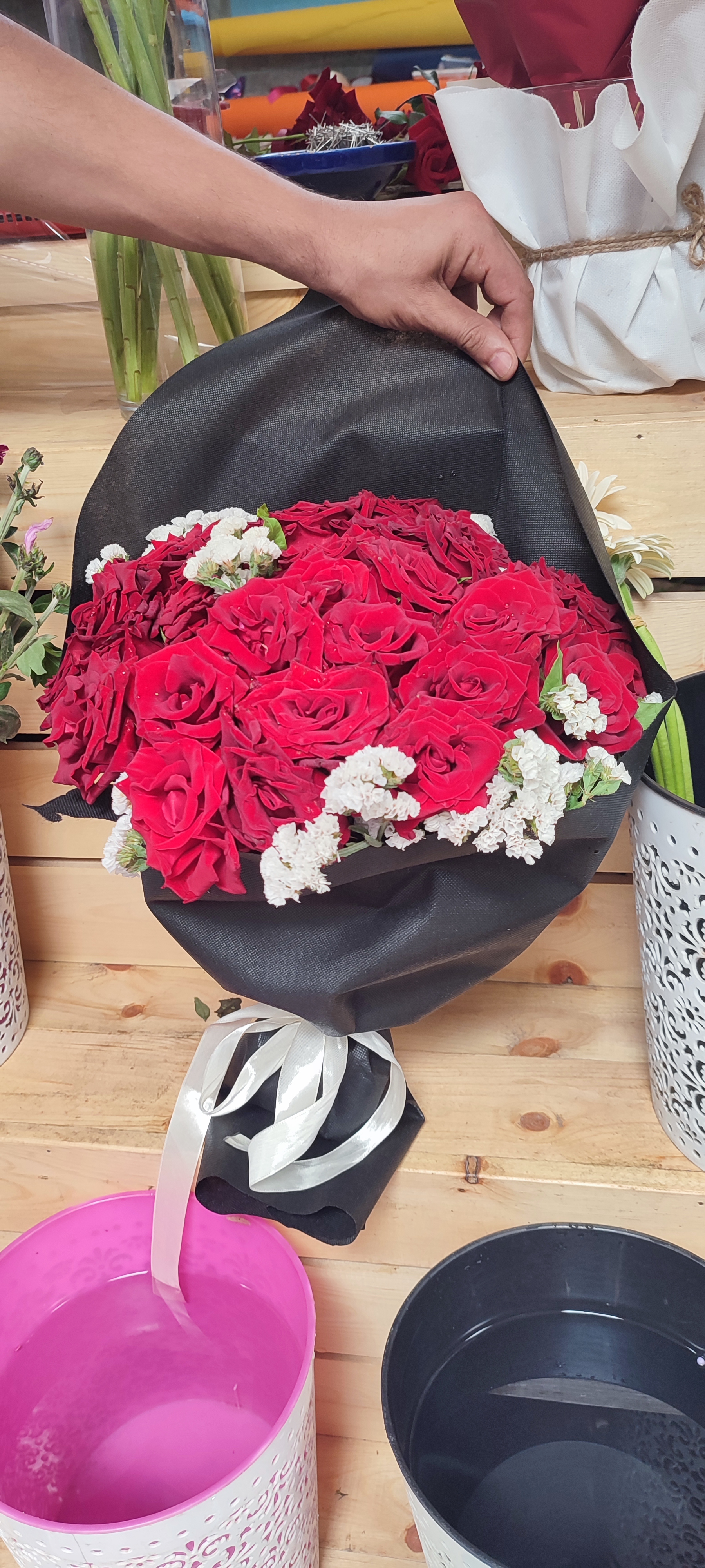 bouquet fleurs rouge