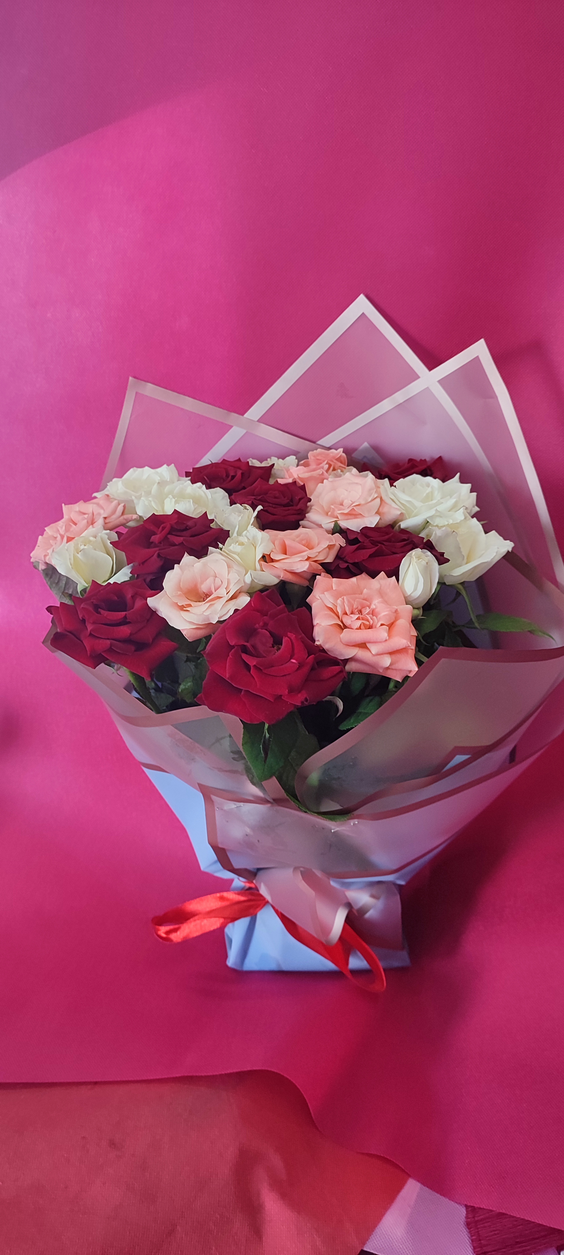 Un bouquet de roses pour l'amour et l'amitié