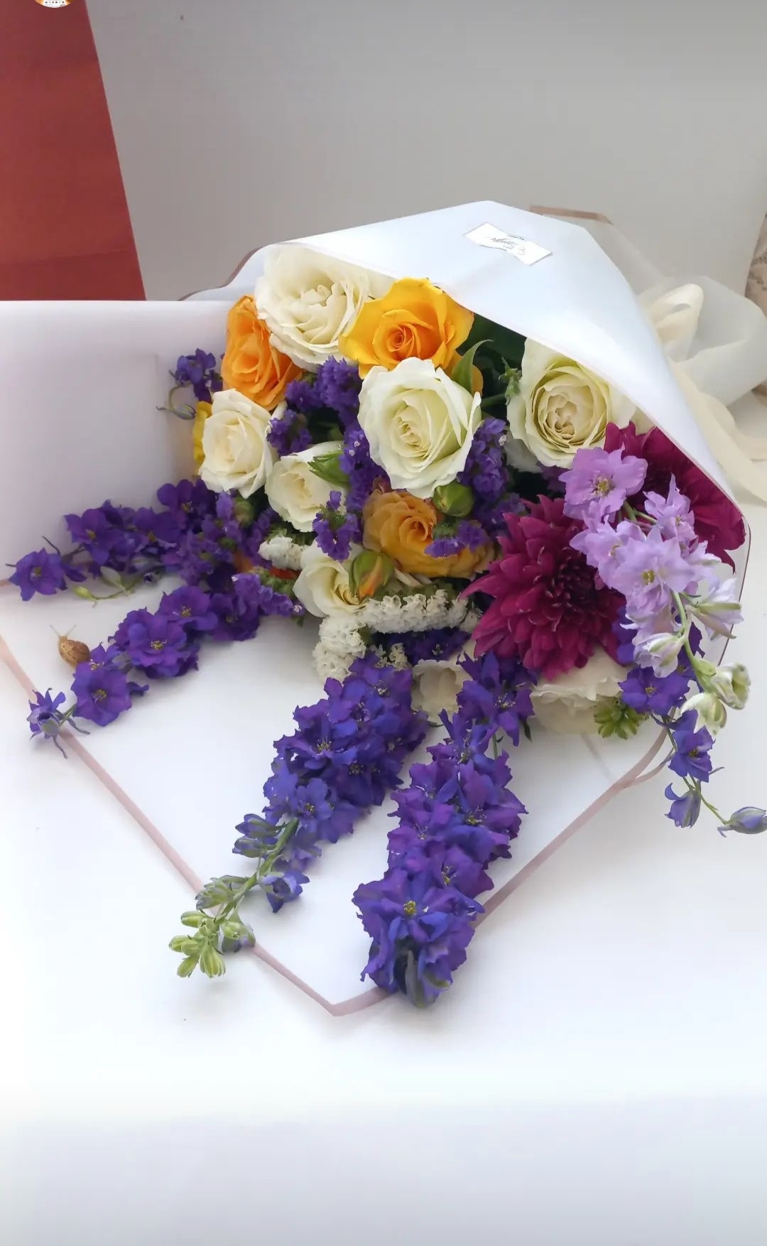 Bouquet de roses violettes