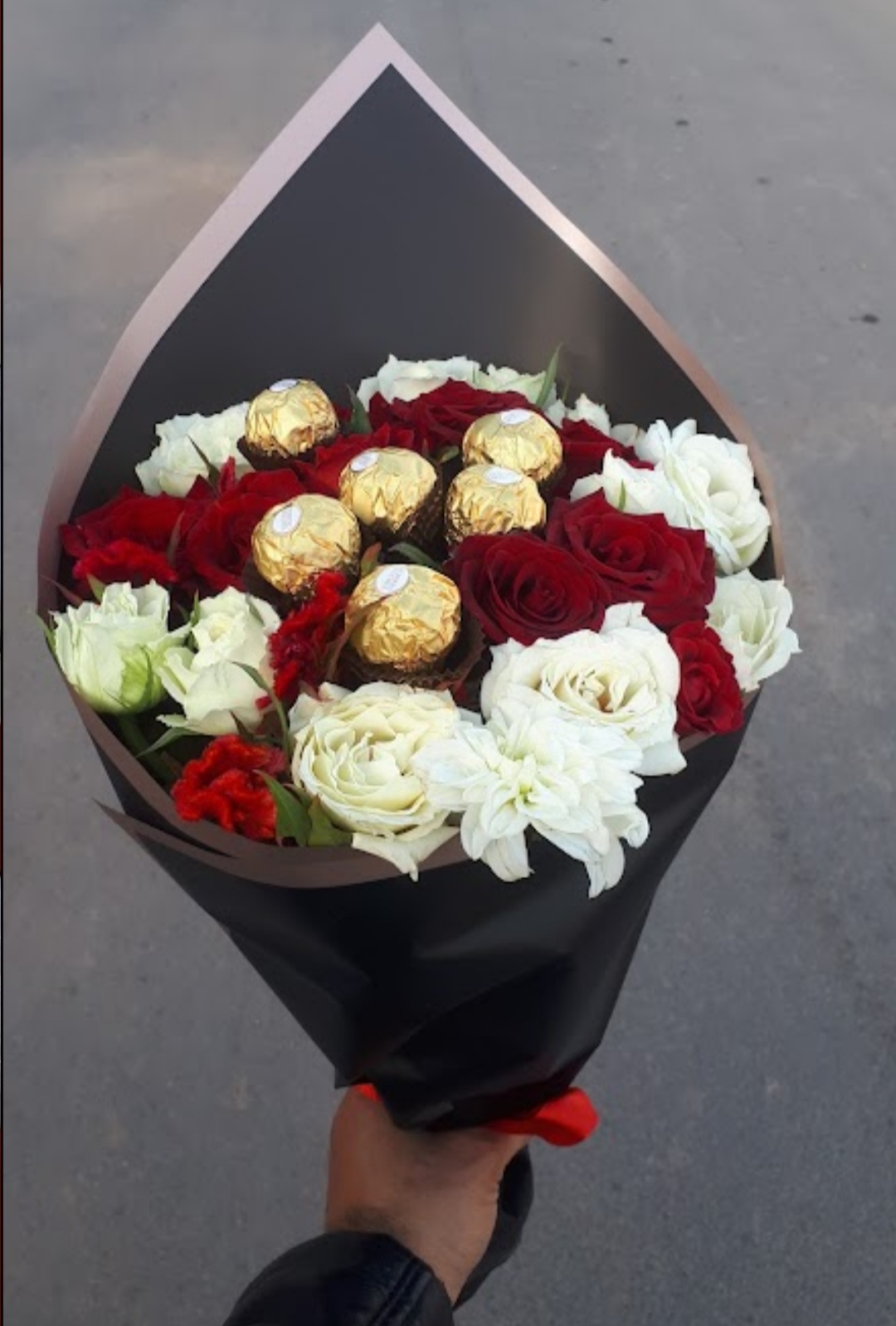 Bouquet de roses au chocolat