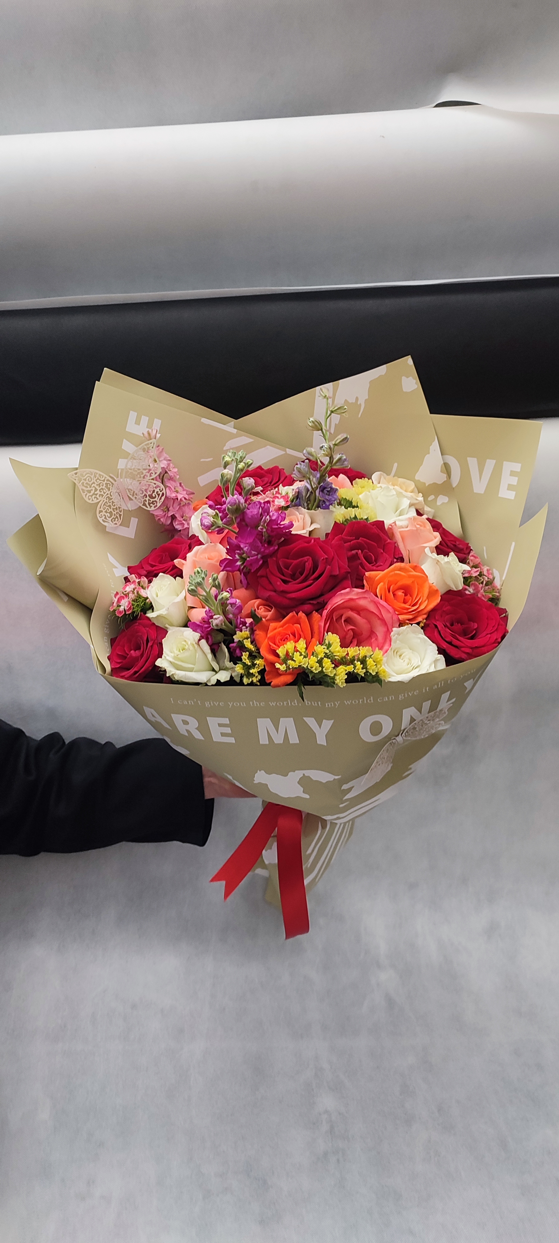 Bouquet de couleurs mélangées